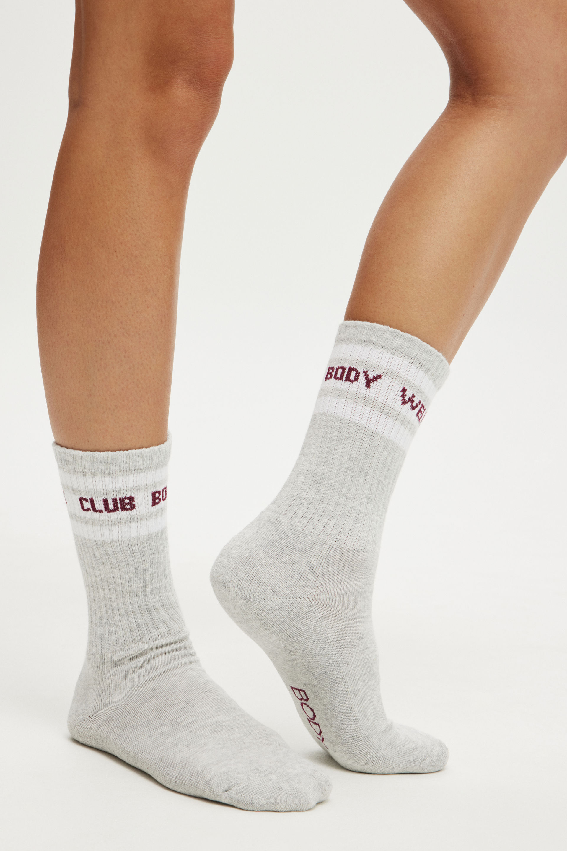 Active Tube Sock grey marle/ sangria bwc