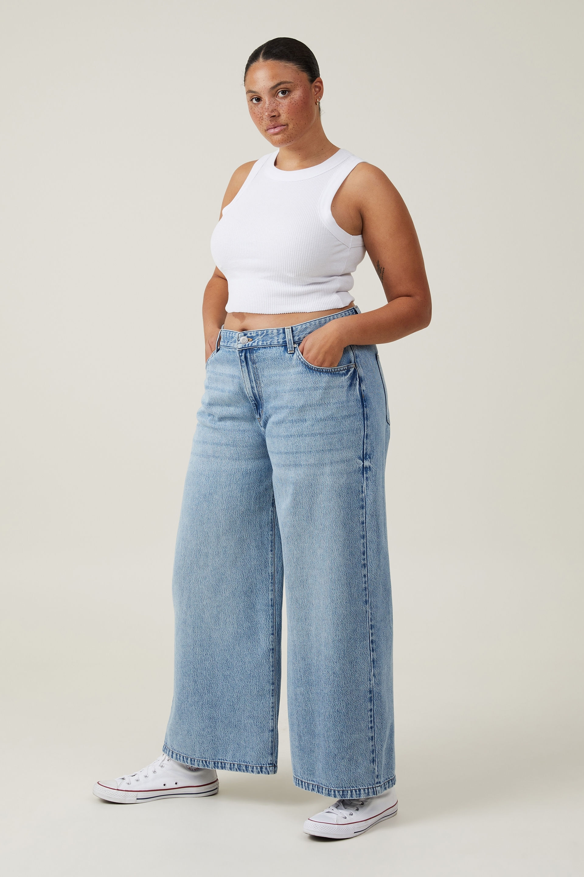 Lyocell Super Wide Jean coast blue
